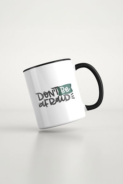 feinas Text Black Porcelain Mug