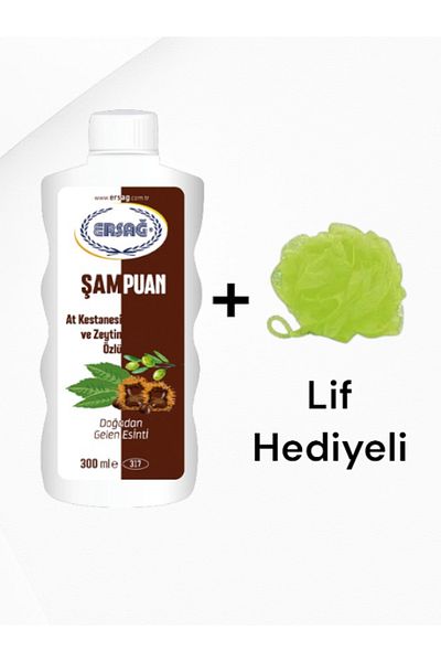 Ersağ Horse Chestnut and Olive Extract Shampoo 300 ml - (with Fiber Gift)