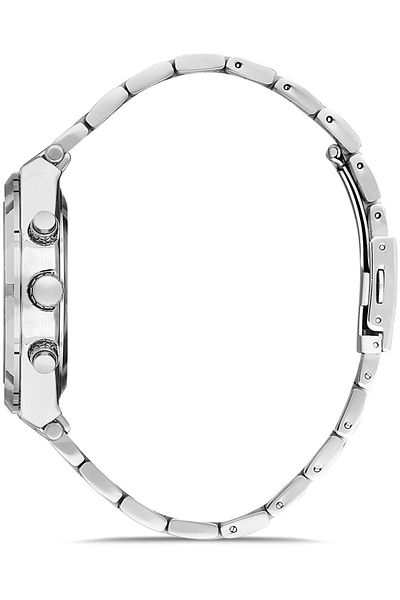 DAVID GUNER Silver Coated Black Dial Men's Watch Dg-8336Ga-A2