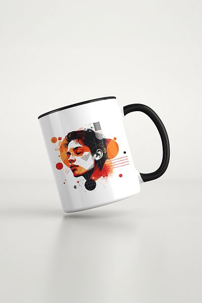 feinas Art Art Black Porcelain Mug
