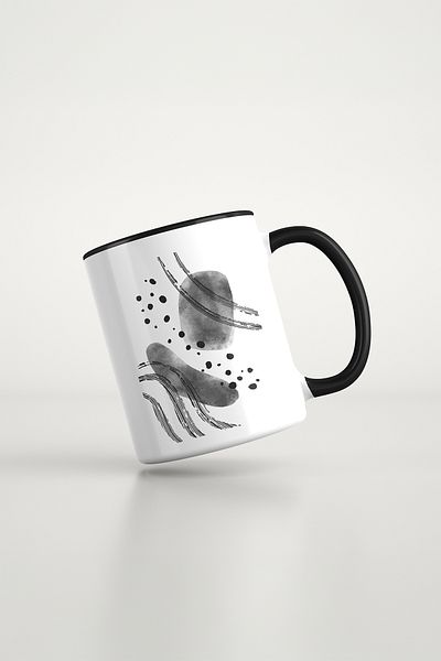 feinas كوب بورسلين أسود من Art Art