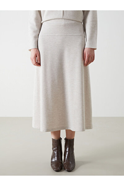 LC Waikiki Women's Knitwear Skirt with Elastic Waist