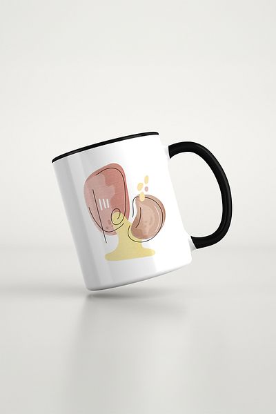 feinas Art Art Black Porcelain Mug