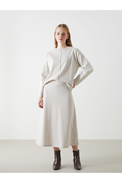 LC Waikiki Women's Knitwear Skirt with Elastic Waist