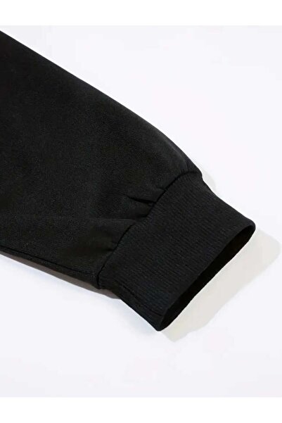 LAND MODA Голям дамски суичър с кръгло деколте с леопардови звезди