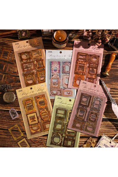 İthal H10-6 sayfa çerçeve PET Sticker - Numara : 3