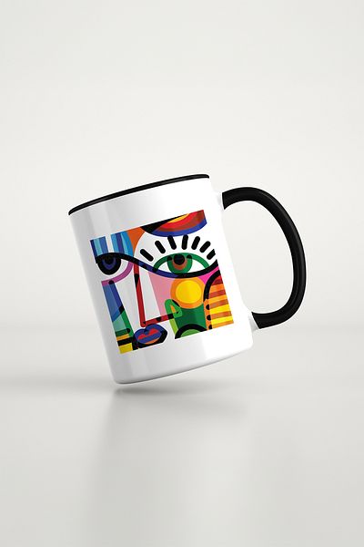 feinas Art Art Black Porcelain Mug
