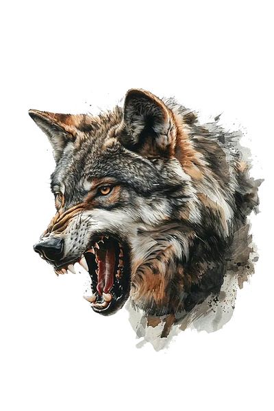 MegaSticker ملصق Wild Offensive Alpha Wolf للسيارة، والدراجة النارية، والخوذة، والكمبيوتر المحمول، والزجاج الأمامي مقاس 14 × 10 سم