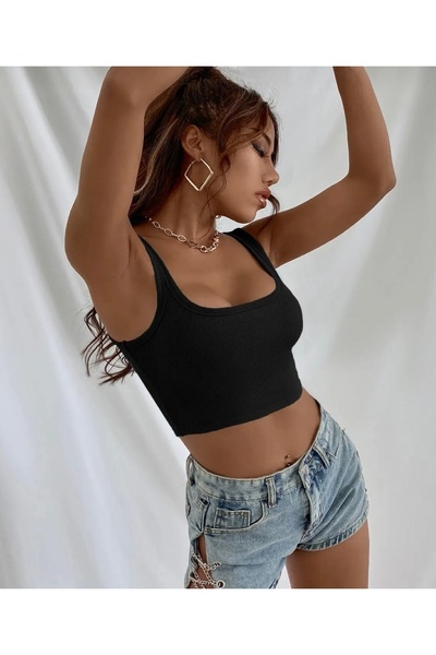 40 Adım Crop Top negru