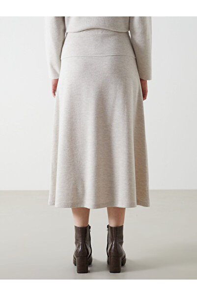 LC Waikiki Women's Knitwear Skirt with Elastic Waist