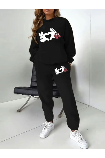 LAND MODA Γυναικείο Σετ Φόρμας MİCKEY PRINTED