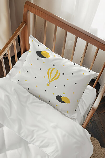 Talia Home 2 Pieces Yellow Flying Balloon Patterned Pillowcases - Tlayk-127