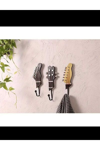 miniarpturkiye 3 Pieces Guitar Headed Hook Hanger