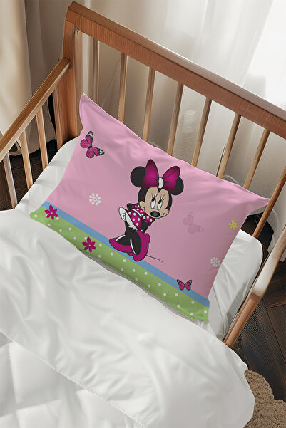 Talia Home Pembe Mickey Mouse Desenli 2 Adet Yastık Kılıfı TLAYK-113
