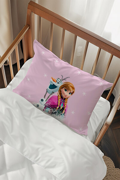 Talia Home Pembe Elsalı Kız Desenli 2 Adet Yastık Kılıfı TLAYK-004