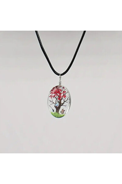 Shehlaa قلادة إيبوكسي، تصميم زهرة مجففة، قلادة زجاجية على طراز بوهو، قلادة نس...