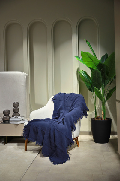 OTEXSA Індіго муслінова накидка на диван / ковдра для телевізора (100 X 200 см)