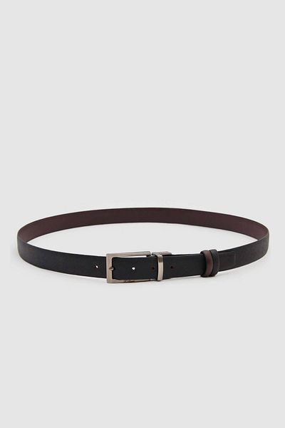 D'S Damat Double Sided Black Textured Belt