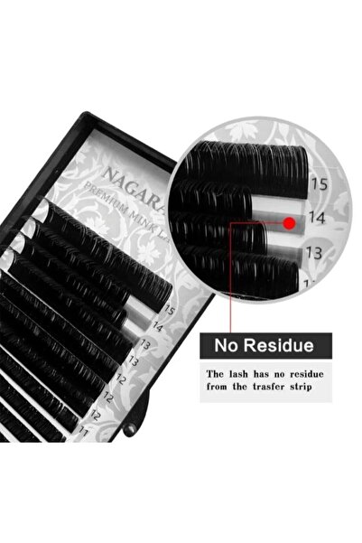 NAGARAKU 0.07 Kalınlık C Kıvrım Mix Ipek Kirpik 7- 15 Mm Boy Aralığı