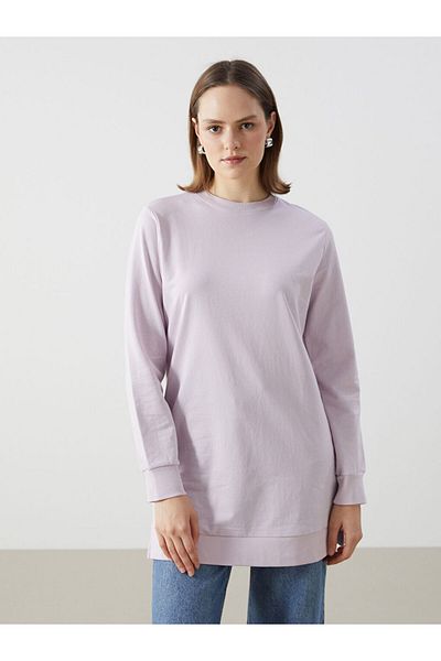 LC Waikiki Damen-Sweatshirt-Tunika mit Rundhalsausschnitt