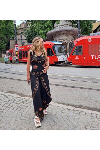 Bohem Stil Αυθεντικό κέντημα κεντημένο Harem Shalwar παντελόνι Buluz κοστούμι