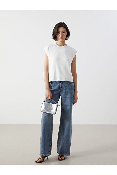 LC Waikiki Crew Neck Stoned Women's Knitwear Sweater