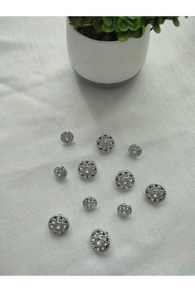 YILMAZ 12 li taşlı tasarım ceket v trençkot dugmeleri