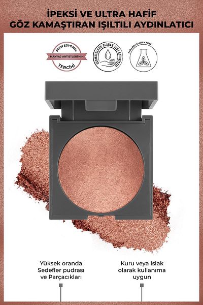 Alix Avien Shimmer Illuminator Baked Highlighter 03 - Sunkıssed Radiance 11G