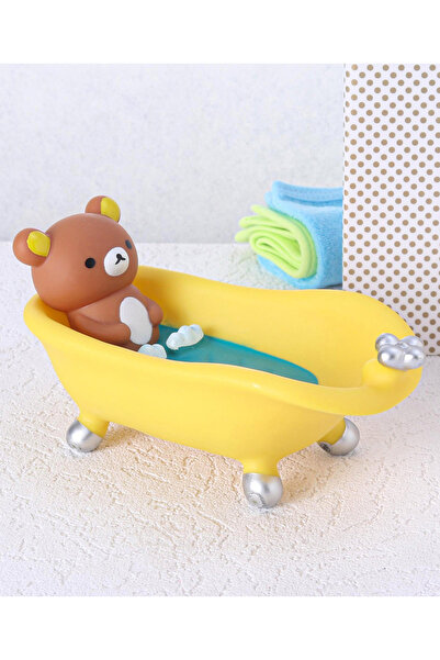 Babyhug طبق صابون على شكل دب تيدي من بيبي هاج للأطفال، متين ومريح - أصفر، من ...