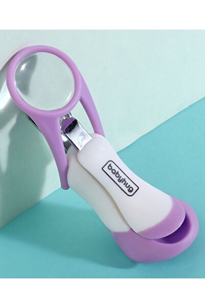 Babyhug Nail Clipper with 4x Magnifier for Infants, Easy Grip & Precise Trimming, 0M+, Purple