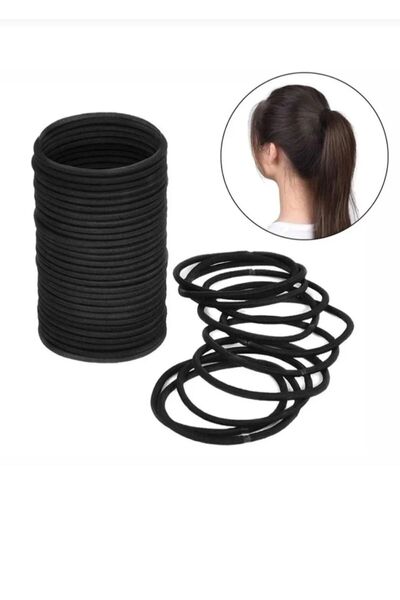 JACK TAMOS Γυναικείες 20 τεμάχια μαύρες λεπτές λαστιχένιες πόρπες