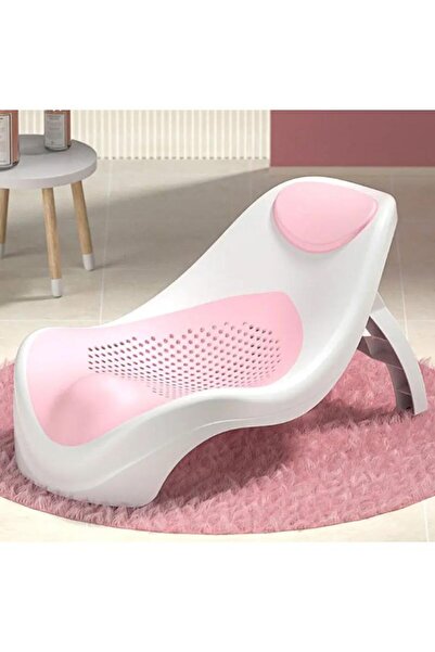 Fab N Funky Baby Bath Support, Ergonomic Design, Compact Size, Modern Aesthetic, 0 Months+, Pink