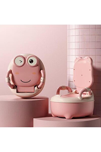 Fab N Funky كرسي تدريب على استخدام المرحاض على شكل ضفدع مع غطاء ومقابض ووعاء ...