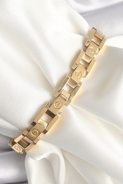 Skygo 316L Steel Gold Color Unisex Bracelet - Tj-Bb6497