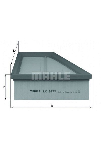 MAHLE فلتر هواء مرسيدس A-KLASSE W176 A 200 BLUEEFFICIENCY 156HP 09/12- GNZRZ