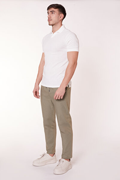 BRACCAS Ανδρικό παντελόνι Jogger με κορδόνια στη μέση και πλαϊνές τσέπες