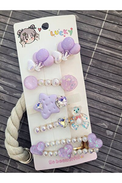 GÜLPEŞE БАЛОННИЙ ПЕРЛОВИЙ СЕРЦЕВИЙ КАМІНЬ З ДЕТАЛЯМИ 5 ШТ. БУЛАВКА СЕТ - 31488