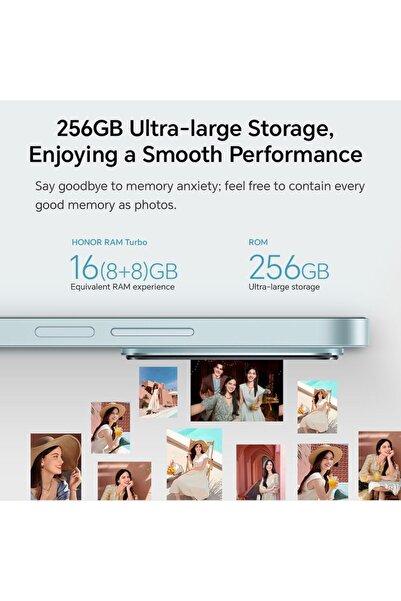 HONOR 200 Lite, 5G Dual SIM, RAM 8GB ,ROM 256GB,108MP Triple Rear Camera, Cyan Lake - Int Version
