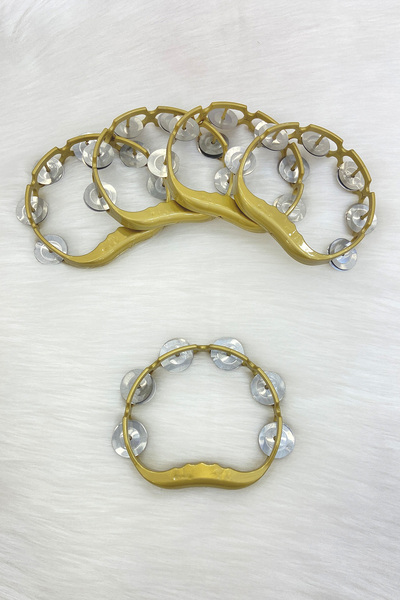 ZEYMERADE دف ذهبي لعروس العروس ديفي، دف بلاستيكي للعروس ليلة الزفاف، دف بلاست...