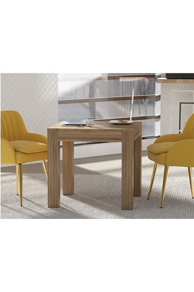 Mahmayi 2-Seater Wooden Dining Table for Kitchen, 80cm, Vintage Santa Fe Oak Finish