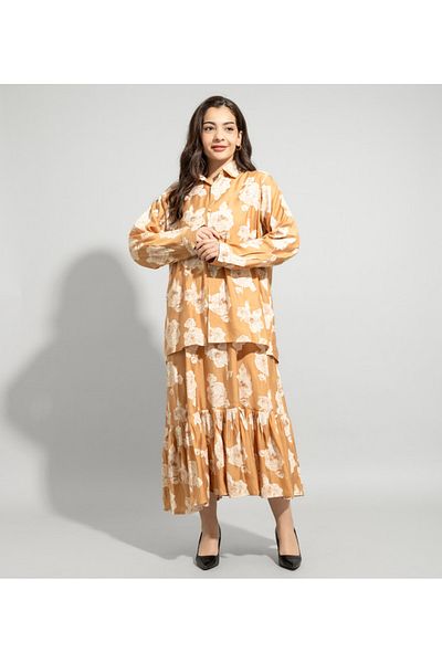 IKKXA Two-Piece Floral Dress Set