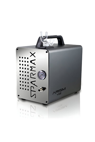 Sparmax Arism VIZ Sessiz Airbrush Kompresörü, Silver Bullet Nem Tutucu ile bi...