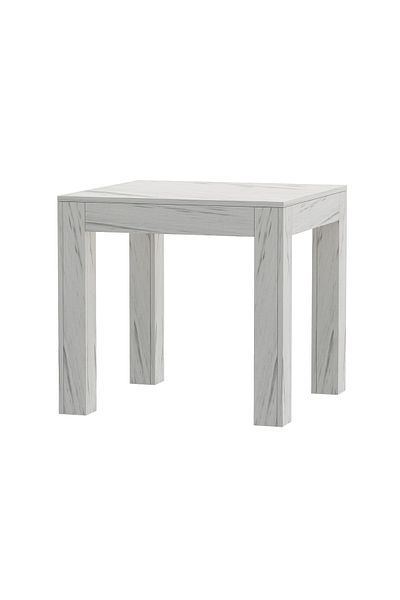 Mahmayi 2-Seater Wooden Dining Table for Kitchen, 80cm, White Levanto Marble Finish