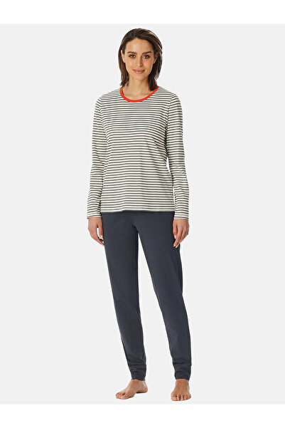 Schiesser Pyjama Casual Essentials Schlafanzug Schlafmode Bequem