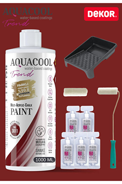 Aquacool Trend Su Bazlı Akrilik Hobi Boya 1000 ml Rulo Katalizör Boyacı Tavas...