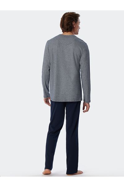 Schiesser Pyjama Ebony Schlafanzug Pyjama Schlafmode Bequem