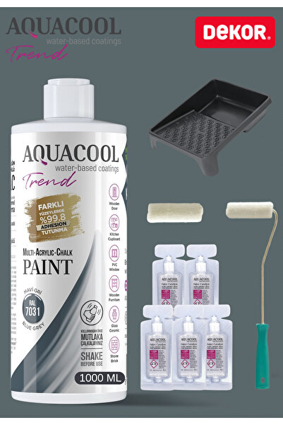 Aquacool Trend Su Bazlı Akrilik Hobi Boya 1000 ml Rulo Katalizör Boyacı Tavas...