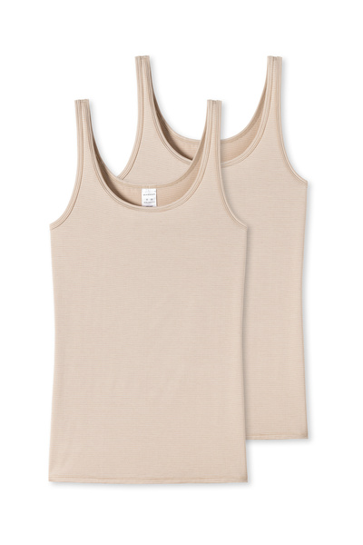 Schiesser Trägertop (Tops) 2er-Pack Modal Essentials Träger-Top Shirt Ärmellos Schulterfrei