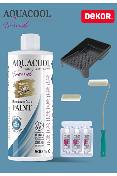 Aquacool Trend Su Bazlı Akrilik Hobi Boya 500 ml Rulo Katalizör Boyacı Tavası...