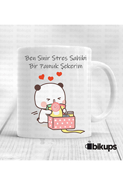bikups I'm a Nervously Stressed Cotton Candy Printed Mug